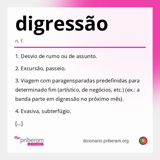 
   Significado de digressão
