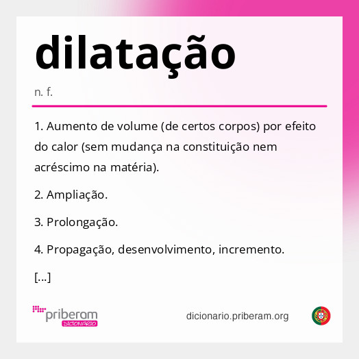 Significado de dilatação