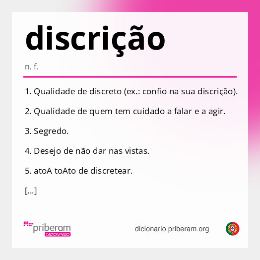 
   Significado de discrição