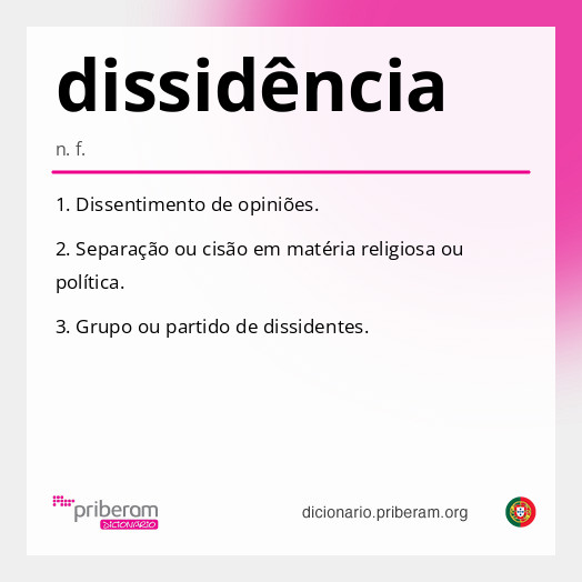 
   Significado de dissidência