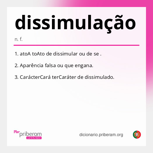 Significado de dissimulação