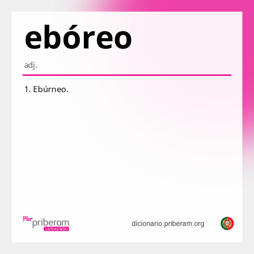 Significado de ebóreo