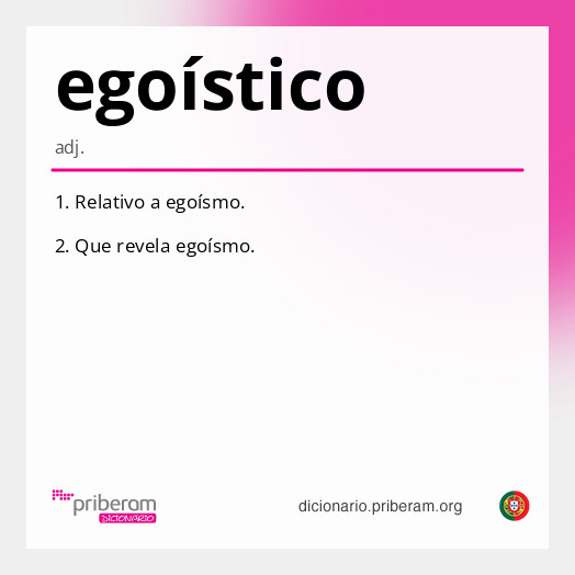 
   Significado de egoístico