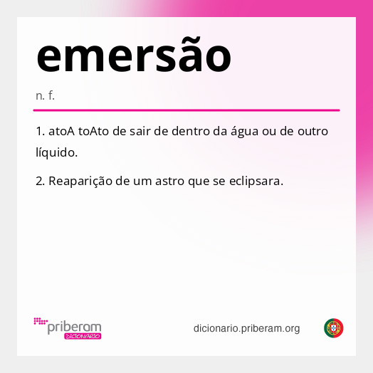 
   Significado de emersão
