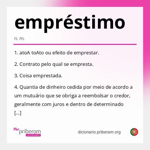 
   Significado de empréstimo