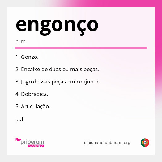 
   Significado de engonço