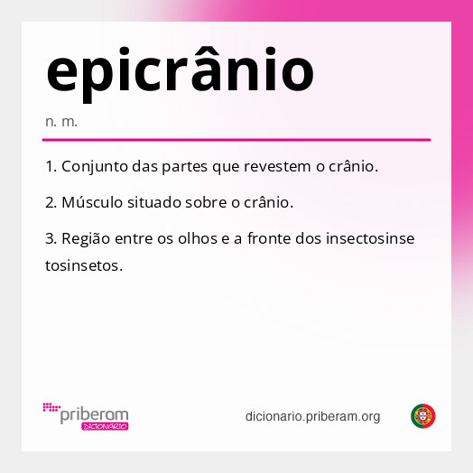
   Significado de epicrânio