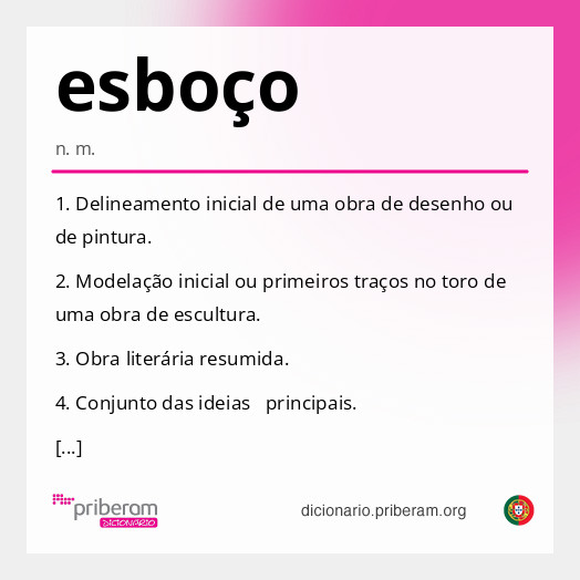 
   Significado de esboço