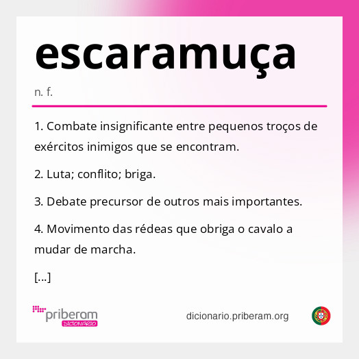 
   Significado de escaramuça
