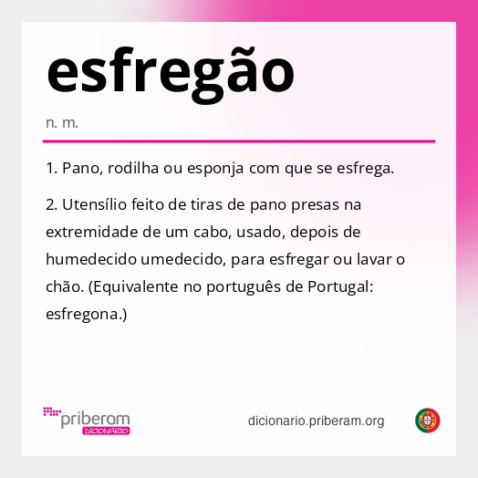 
   Significado de esfregão