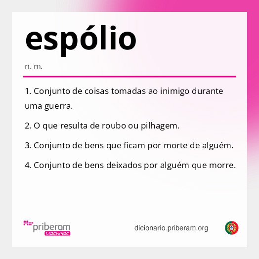 
   Significado de espólio