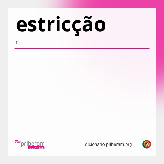 Significado de estricção