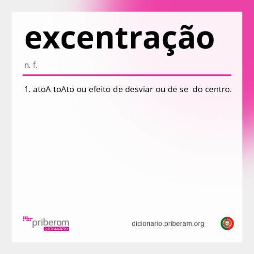 Significado de excentração