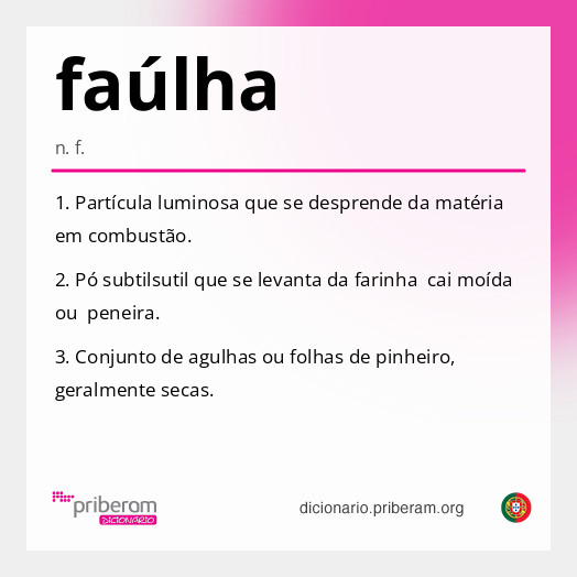
   Significado de faúlha