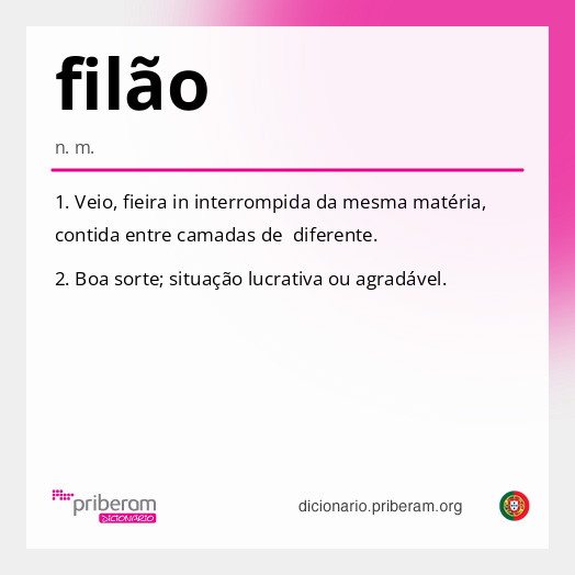 
   Significado de filão