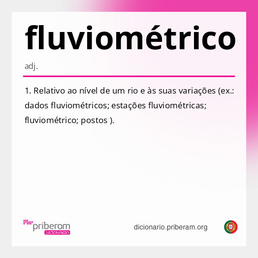 
   Significado de fluviométrico