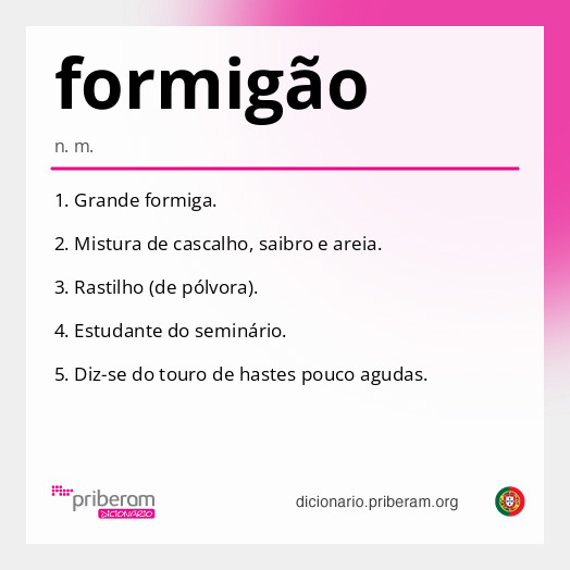 
   Significado de formigão