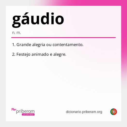 
   Significado de gáudio