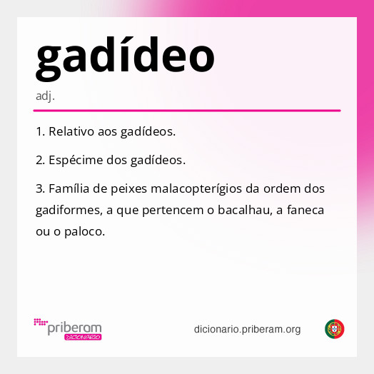 Significado de gadídeo