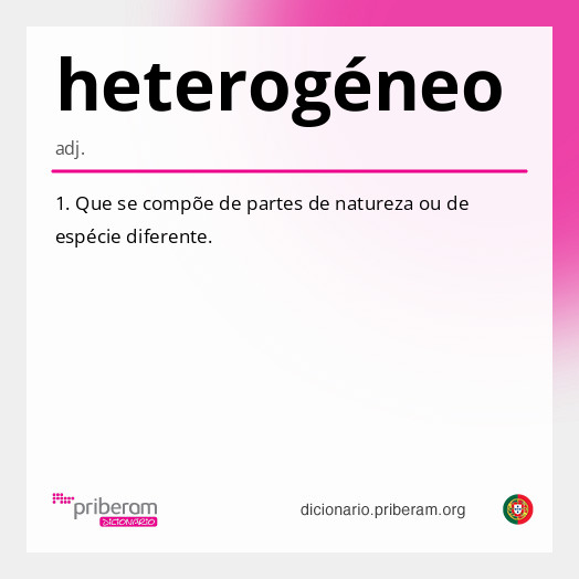 
   Significado de heterogéneo