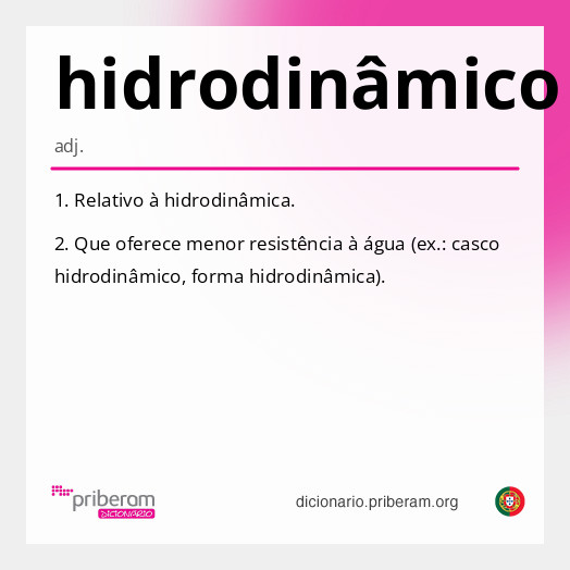 
   Significado de hidrodinâmico