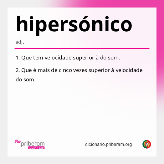 
   Significado de hipersónico