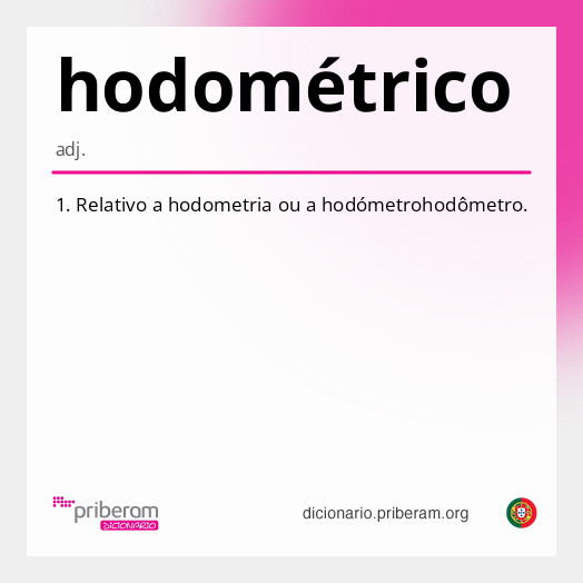 
   Significado de hodométrico