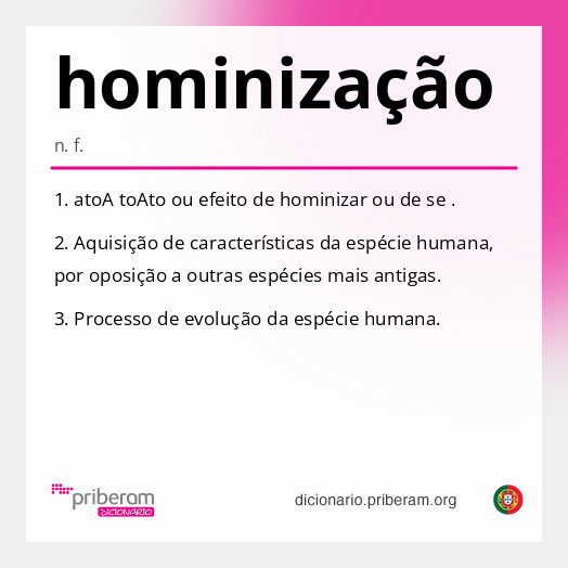 
   Significado de hominização