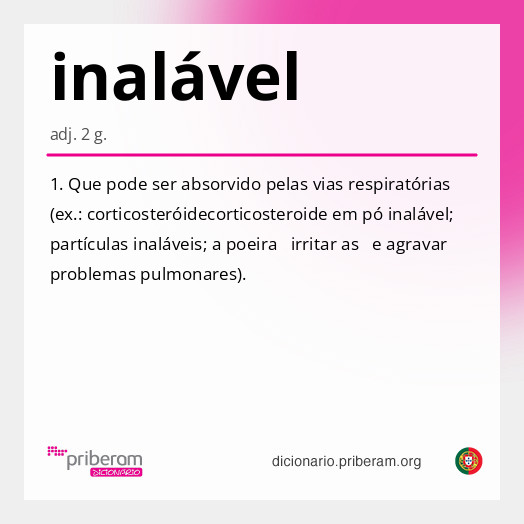 
   Significado de inalável