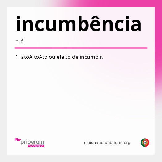 
   Significado de incumbência