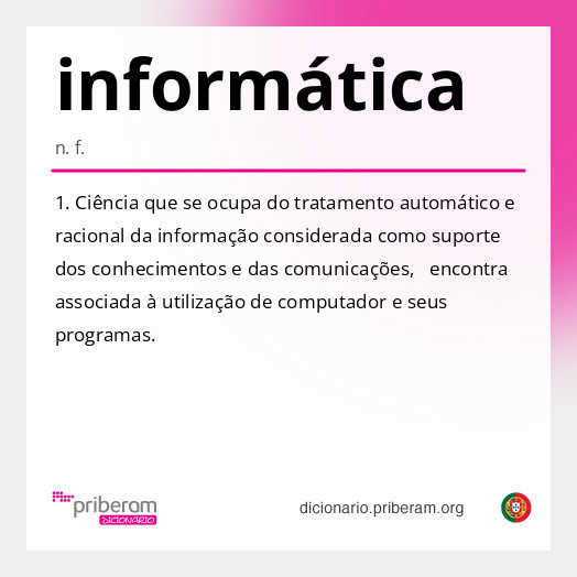 
   Significado de informática