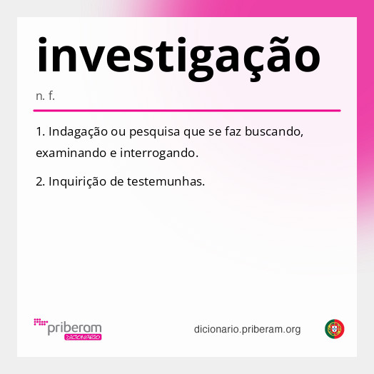 
   Significado de investigação