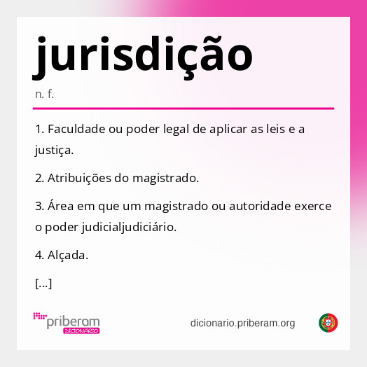 
   Significado de jurisdição