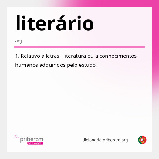 
   Significado de literário