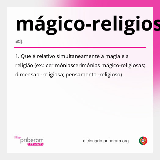 Significado de mágico-religioso