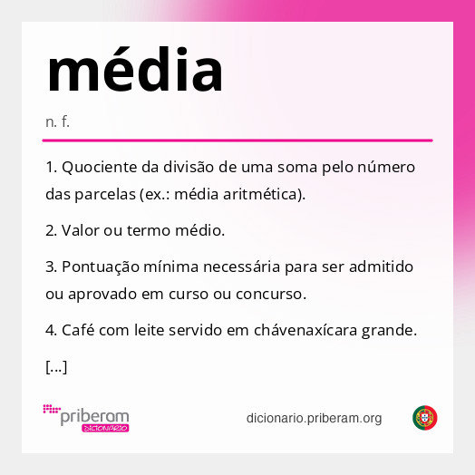 
   Significado de média