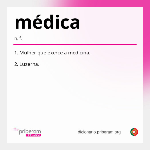 
   Significado de médica