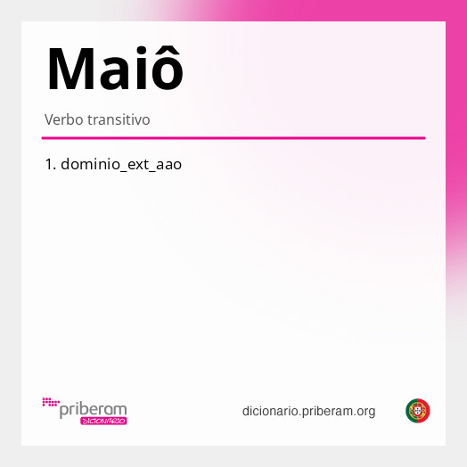 
   Significado de maiô