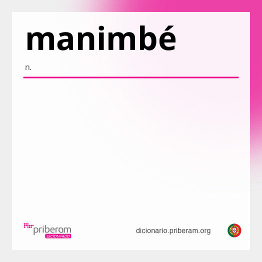 Significado de manimbé
