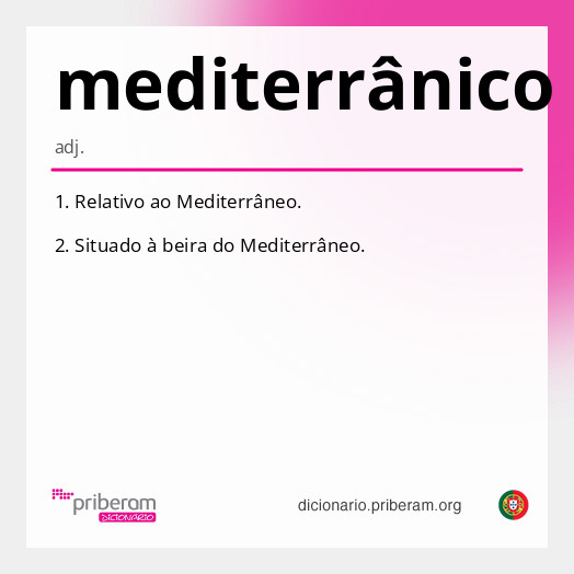 Significado de mediterrânico
