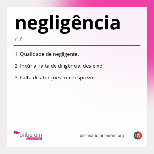 
   Significado de negligência