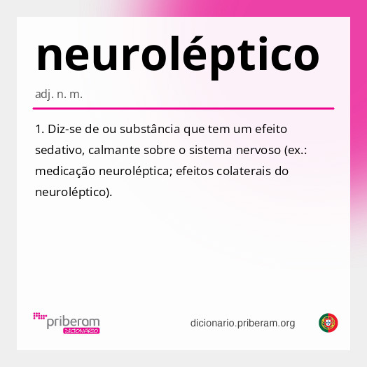 Significado de neuroléptico