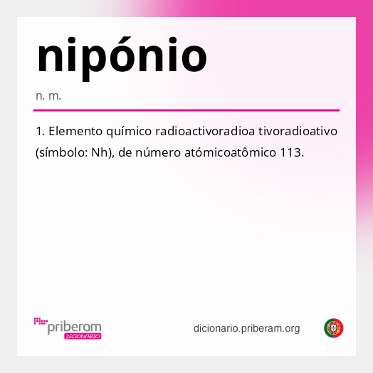 Significado de nipónio