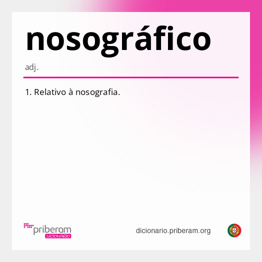 
   Significado de nosográfico