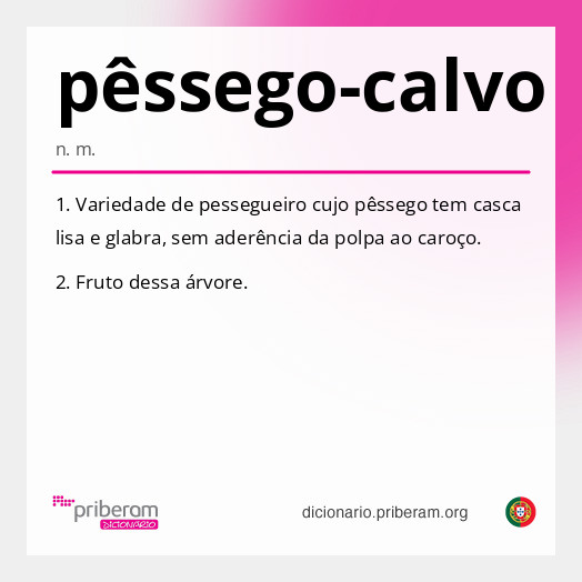 
   Significado de pêssego-calvo