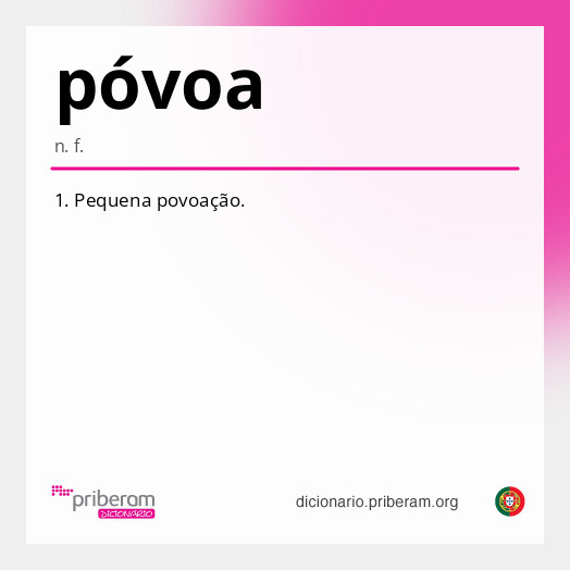 
   Significado de póvoa