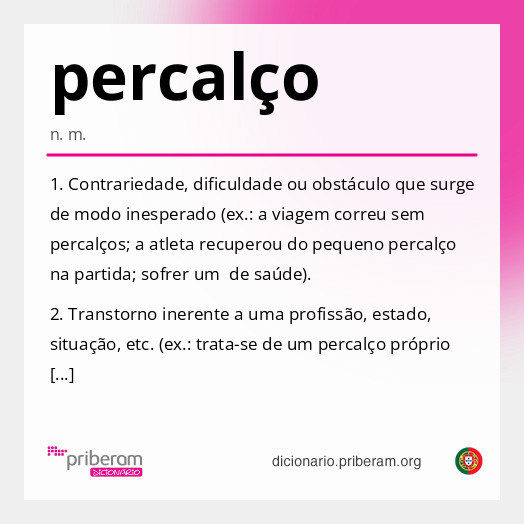 Significado de percalço