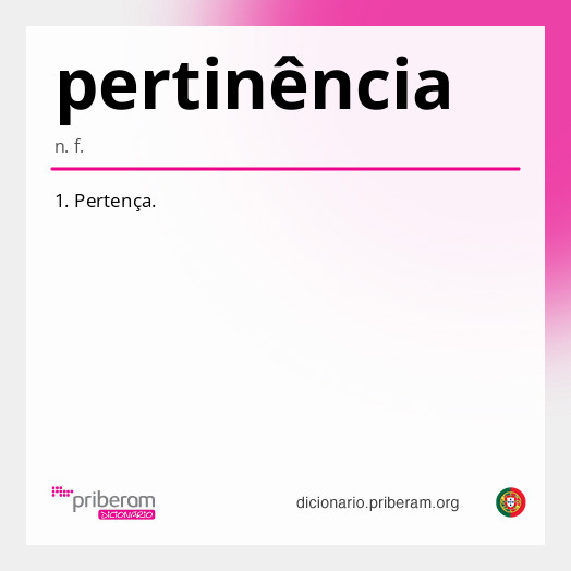 
   Significado de pertinência
