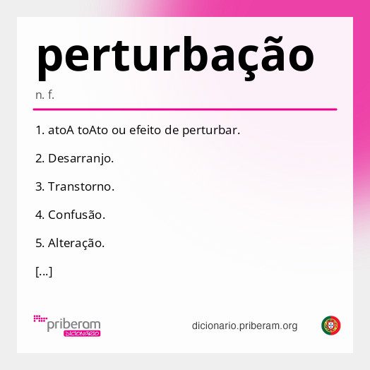 
   Significado de perturbação