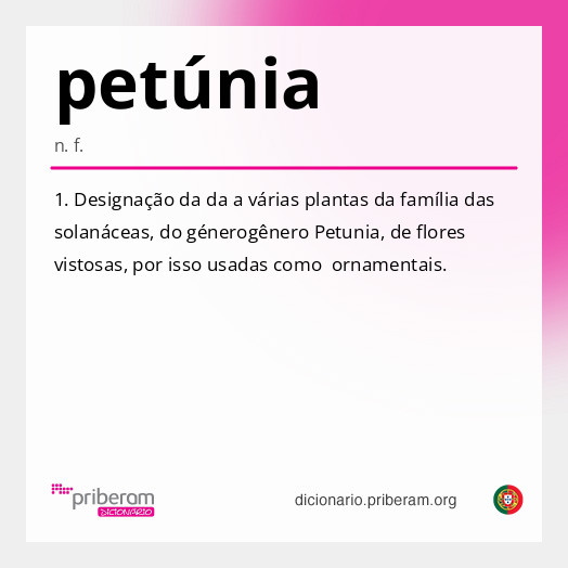 
   Significado de petúnia